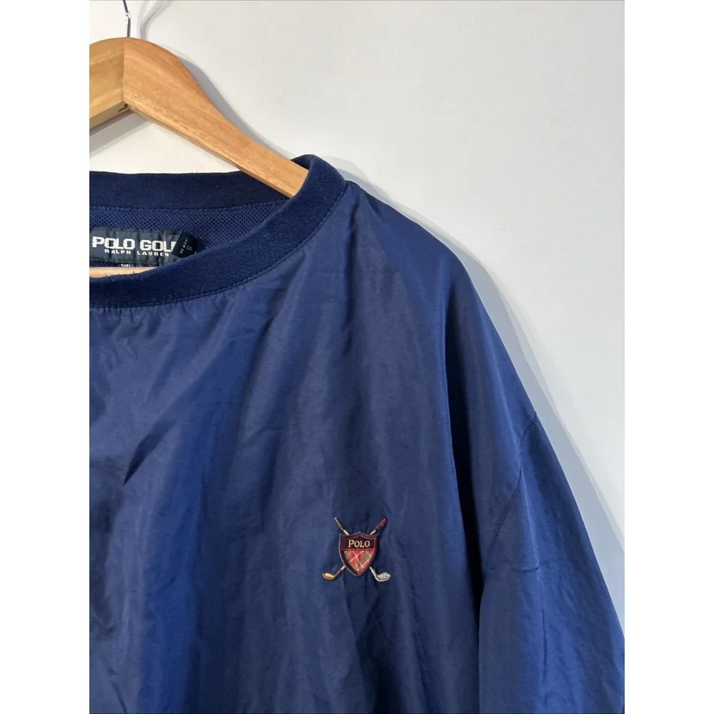 Mens Polo Golf Ralph Lauren Mesh Lined Pullover Windbreaker Shield Logo XXL